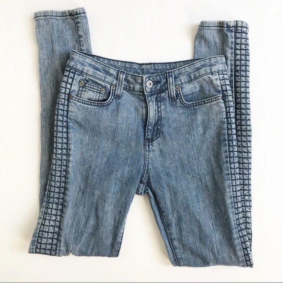 Carmar Quilted Skinny Moto Jeans Size 27 - Picture 1 of 7